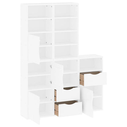 Skåp Vit 5 st "ODDA" 40x24x79 cm massivt Trä furu