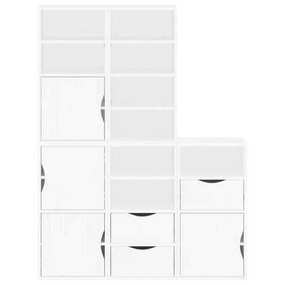 Skåp Vit 5 st "ODDA" 40x24x79 cm massivt Trä furu