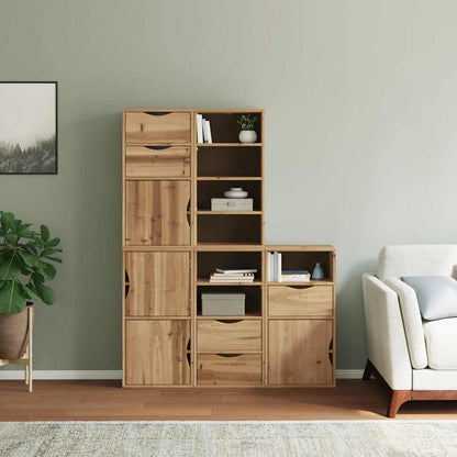 Skåp Trä 5 st "ODDA" 40x24x79 cm massivt Trä furu