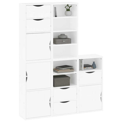 Skåp Vit 5 st "ODDA" 40x24x79 cm massivt Trä furu