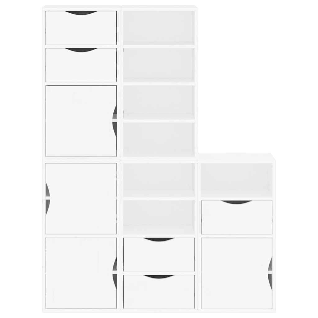 Skåp Vit 5 st "ODDA" 40x24x79 cm massivt Trä furu