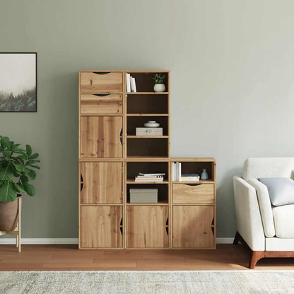 Skåp Trä 5 st "ODDA" 40x24x79 cm massivt Trä furu