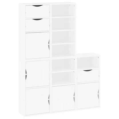 Skåp Vit 5 st "ODDA" 40x24x79 cm massivt Trä furu