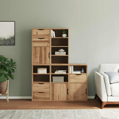 Skåp Trä 5 st "ODDA" 40x24x79 cm massivt Trä furu