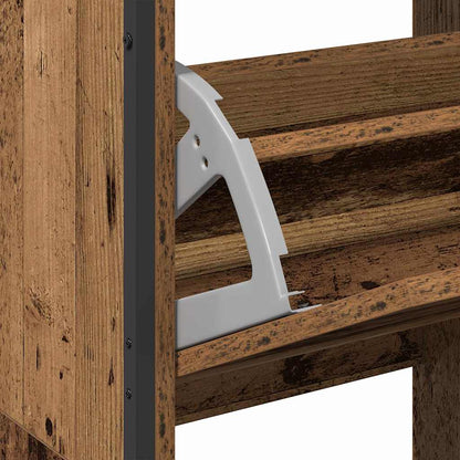 Skoförvaringsskåp Gammalt trä 100 x 34 x 112 cm Konstruerat trä