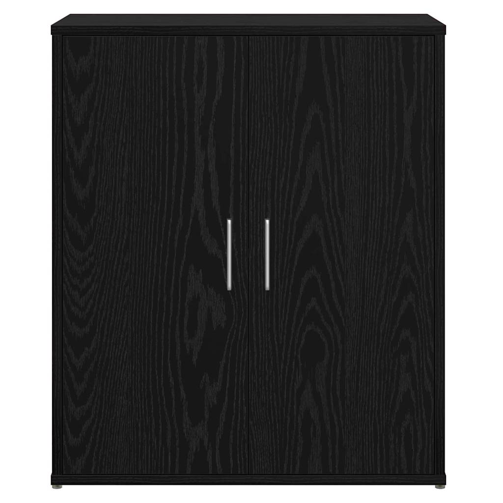Skåp 2 pcs Svart ek 60 x 31 x 70 cm Konstruerat trä