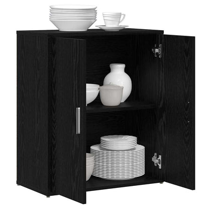 Skåp 2 pcs Svart ek 60 x 31 x 70 cm Konstruerat trä