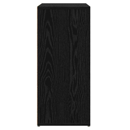 Skåp 2 pcs Svart ek 60 x 31 x 70 cm Konstruerat trä