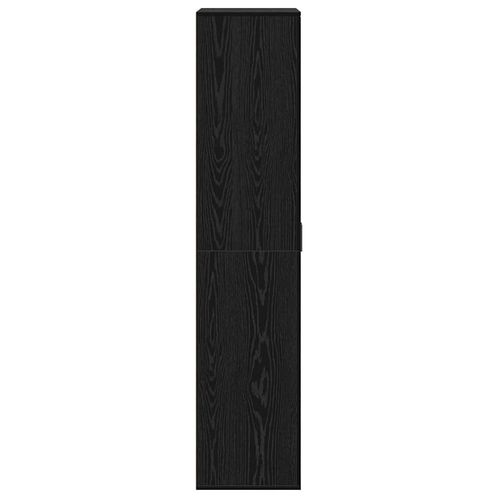 Högskåp med hylla Svart ek 80 x 39 x 178 cm Konstruerat trä