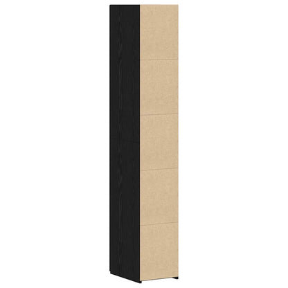 Skåp Svart ek 30 x 42.5 x 185 cm Konstruerat trä