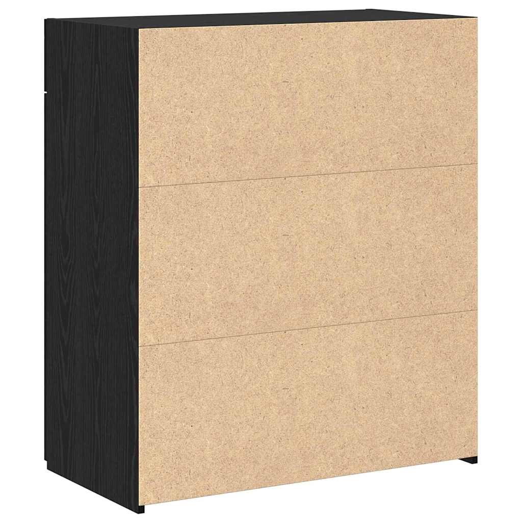 Förvaringsskåp Svart ek 80 x 42.5 x 93.5 cm Konstruerat trä