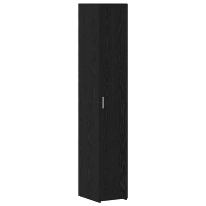 Smal Förvaringsskåp Svart ek 30 x 42.5 x 225 cm Konstruerat trä