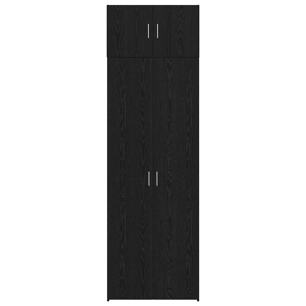 Förvaringsskåp Svart ek 70 x 42,5 x 225 cm Konstruerat trä