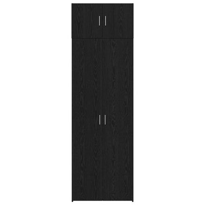 Förvaringsskåp Svart ek 70 x 42,5 x 225 cm Konstruerat trä