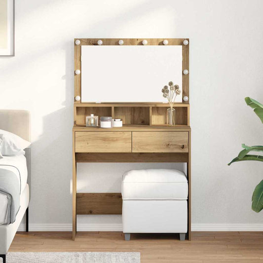 Sminkbord Smyckebord Artisan Ek 80 x 41 x 134.5 cm