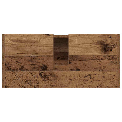 Badrumsunderskåp Åldrat Trä 80 x 33 x 60 cm