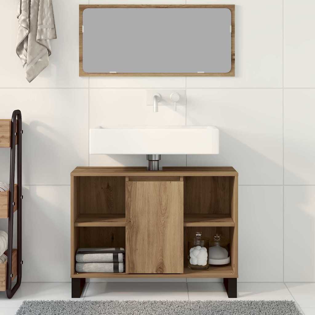 Badrumsunderskåp med dörr Artisan Ek 80 x 33 x 60 cm
