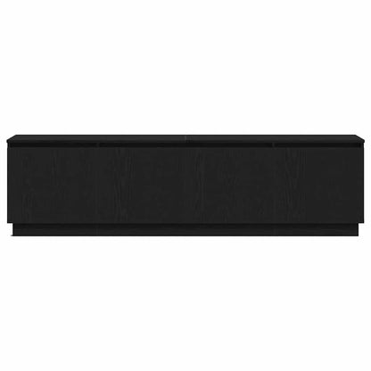 TV-skåp med LED Svart ek 180 x 38 x 49 cm Konstruerat trä