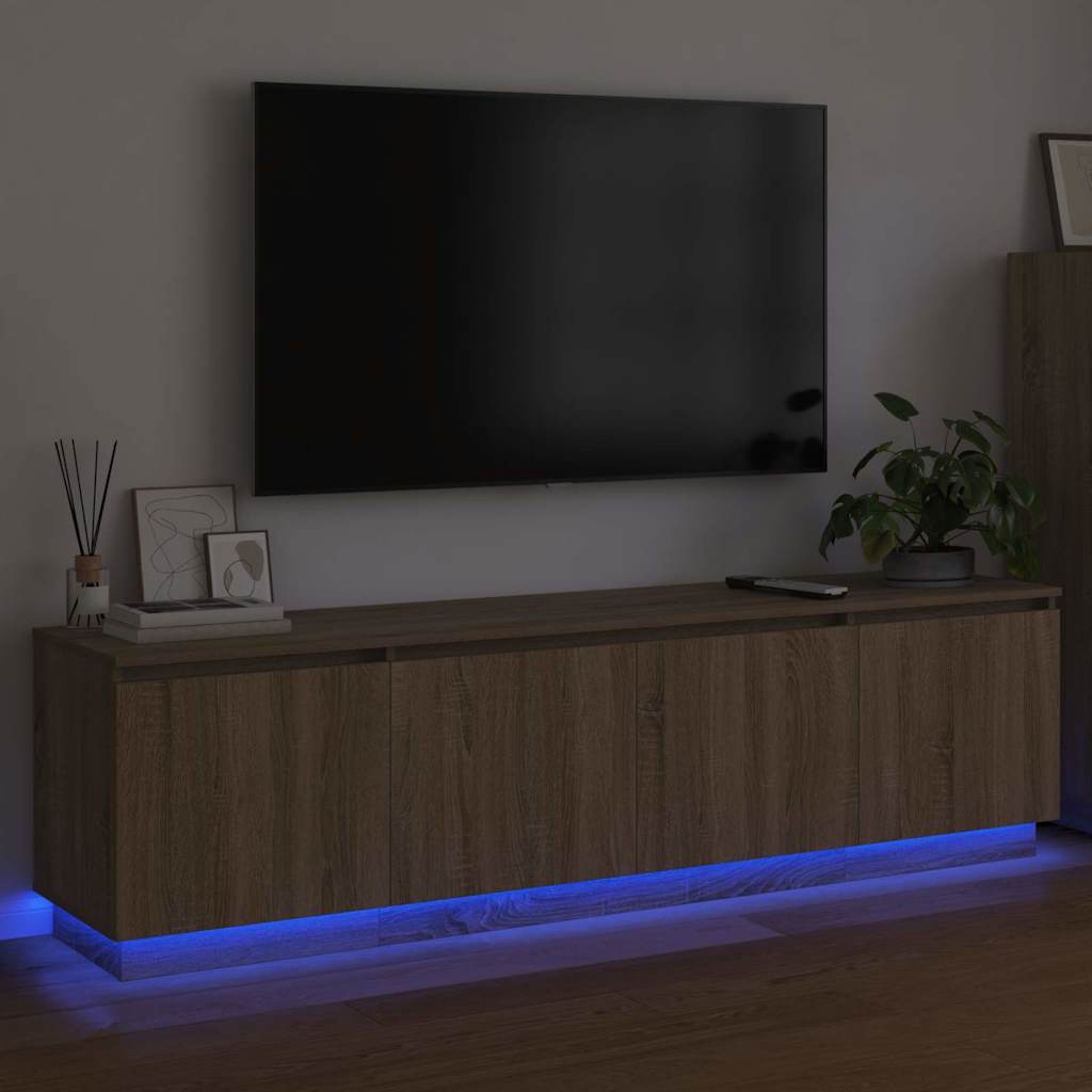 TV-skåp med LED Sonoma ek 180 x 38 x 49 cm Konstruerat trä