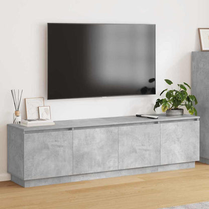 TV-skåp med LED Betonggrå 180 x 38 x 49 cm Konstruerat trä