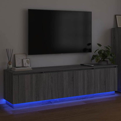 TV-skåp med LED Grå sonoma 180 x 38 x 49 cm Konstruerat trä