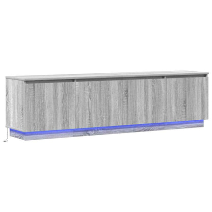 TV-skåp med LED Grå sonoma 180 x 38 x 49 cm Konstruerat trä