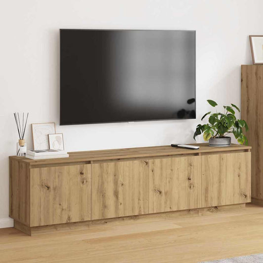 TV-skåp med LED artisan ek 180 x 38 x 49 cm Konstruerat trä