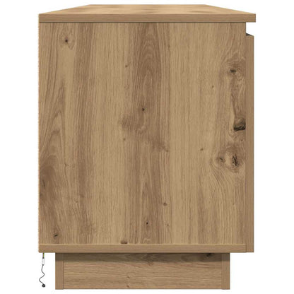 TV-skåp med LED artisan ek 180 x 38 x 49 cm Konstruerat trä