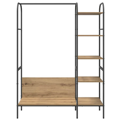 Klädhängare med hylla Beige 120 x 44 x 160 cm Konstruerat trä