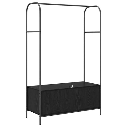 Klädhängare med lagring Svart 100 x 44 x 160 cm Konstruerat trä