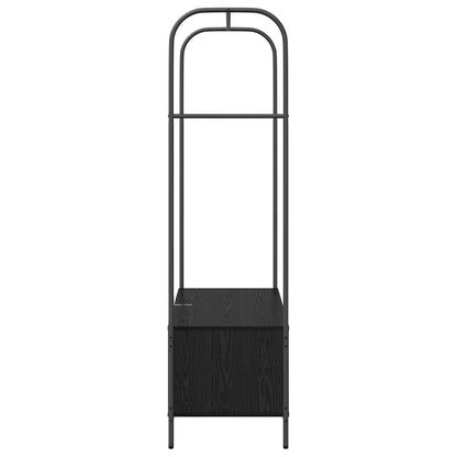 Klädhängare med lagring Svart 100 x 44 x 160 cm Konstruerat trä