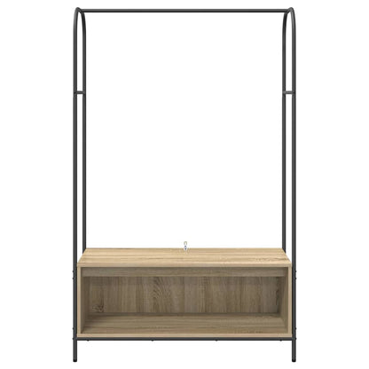 Klädhängare med lagring Brun 100 x 44 x 160 cm Konstruerat trä