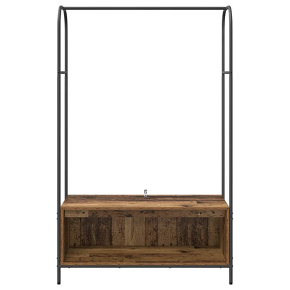 Klädhängare med lagring Brun 100 x 44 x 160 cm Konstruerat trä