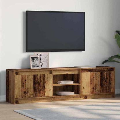 TV-skåp med LED -remsljus Brun 180 x 34 x 50 cm Konstruerat trä