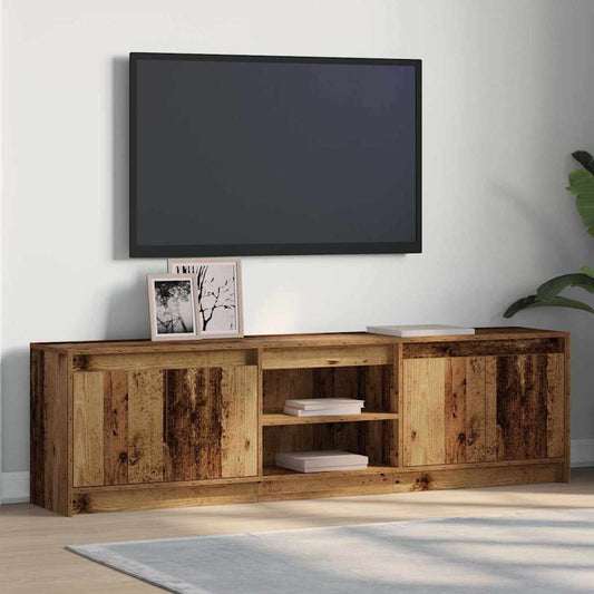 TV-skåp med LED -remsljus Brun 180 x 34 x 50 cm Konstruerat trä