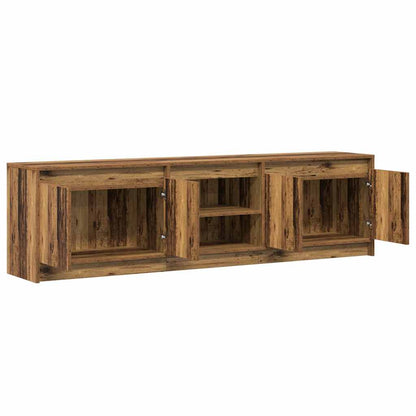TV-skåp med LED -remsljus Brun 180 x 34 x 50 cm Konstruerat trä