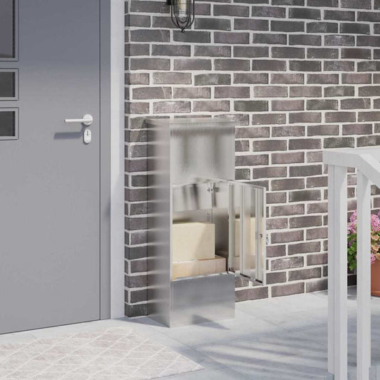 Brevlåda Paketbox Svart 44.5 x 29 x 110.5 cm Rostfritt stål