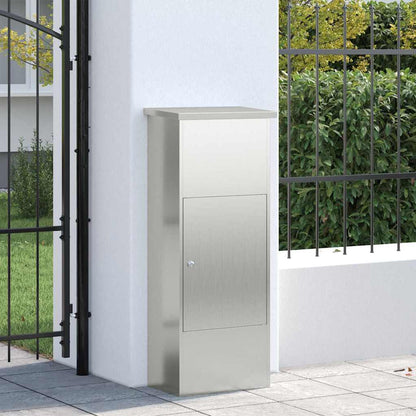 Brevlåda Paketbox Svart 44.5 x 29 x 110.5 cm Galvaniserat stål