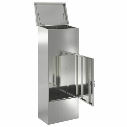 Brevlåda Paketbox Svart 44.5 x 29 x 110.5 cm Galvaniserat stål