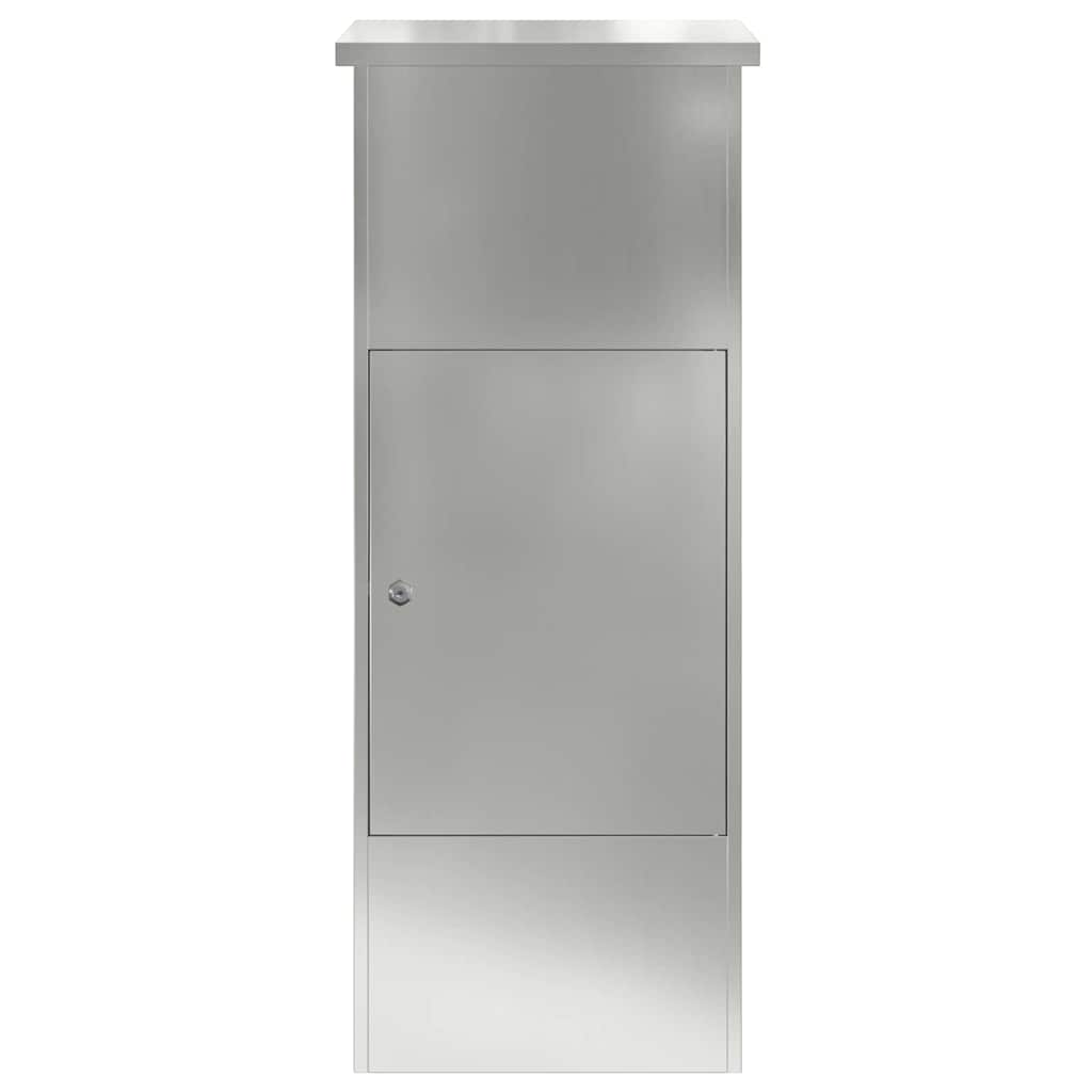 Brevlåda Paketbox Svart 44.5 x 29 x 110.5 cm Galvaniserat stål