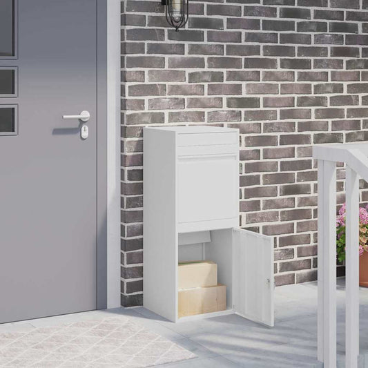 Brevlåda Paketbox Vit 41 x 38 x 103 cm Stål