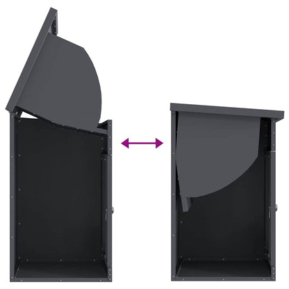 Brevlåda Paketbox Antracit 44 x 35 x 59 cm Stål