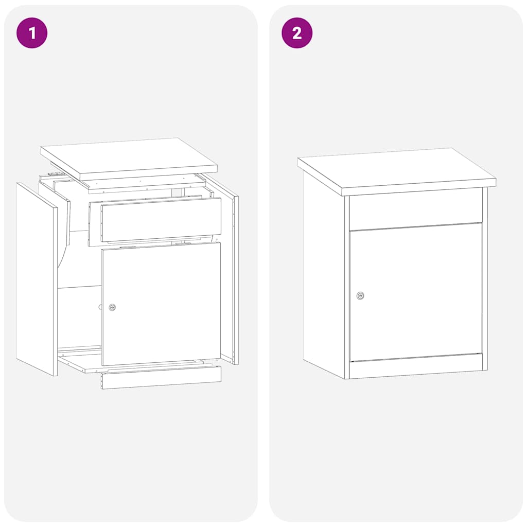 Brevlåda Paketbox Olivgrön 44 x 35 x 59 cm Stål