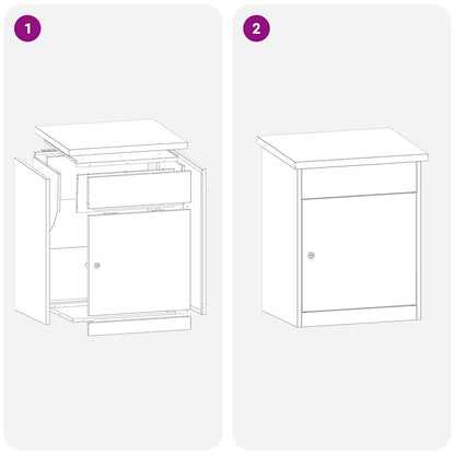Brevlåda Paketbox Olivgrön 44 x 35 x 59 cm Stål