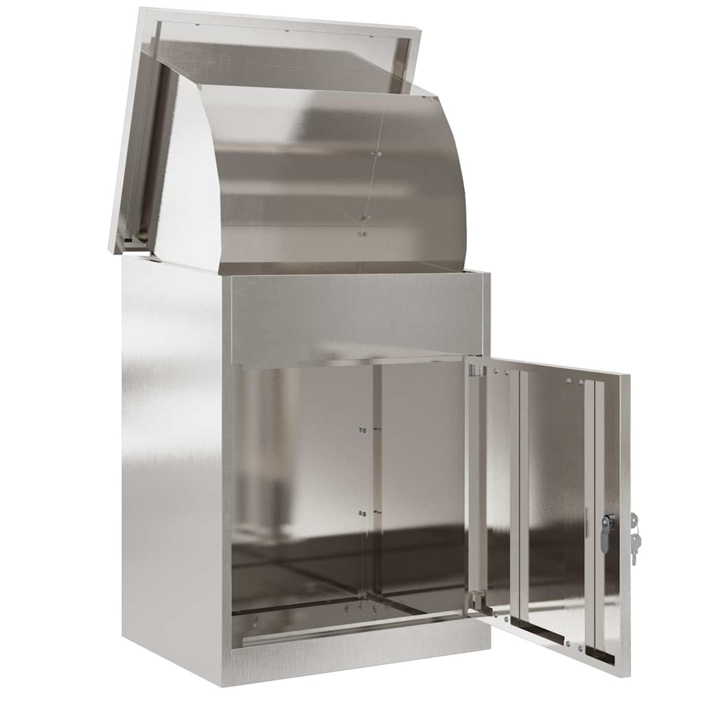 Brevlåda Paketbox Svart 44 x 35 x 59 cm Rostfritt stål