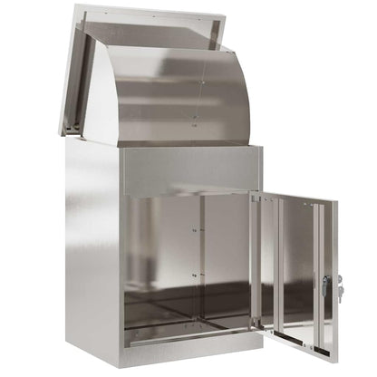 Brevlåda Paketbox Svart 44 x 35 x 59 cm Rostfritt stål