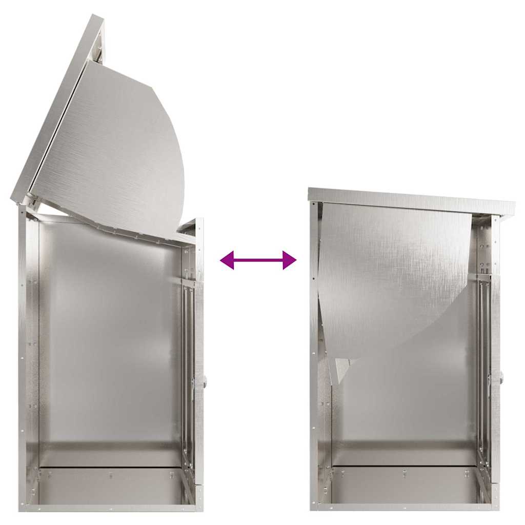 Brevlåda Paketbox Svart 44 x 35 x 59 cm Rostfritt stål