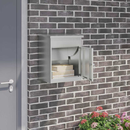 Brevlåda Paketbox Svart 44 x 35 x 59 cm Galvaniserat stål