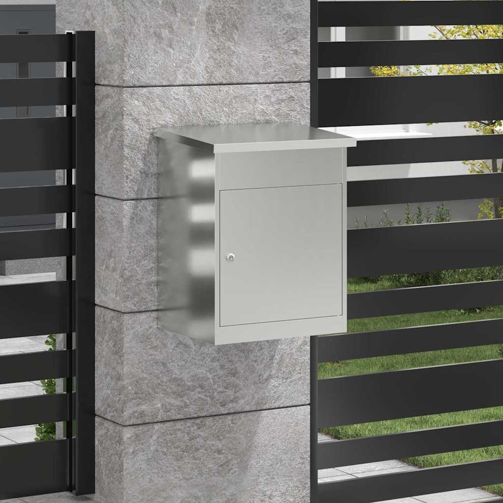 Brevlåda Paketbox Svart 44 x 35 x 59 cm Galvaniserat stål