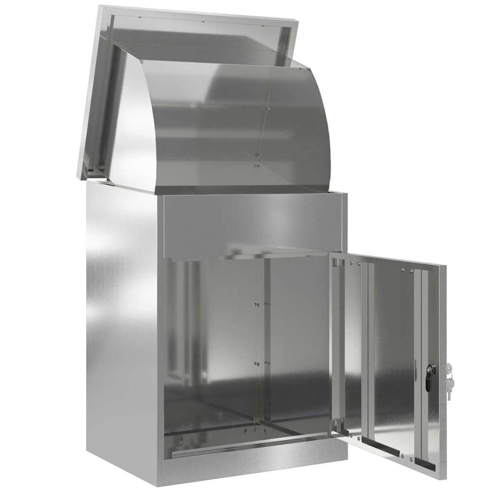 Brevlåda Paketbox Svart 44 x 35 x 59 cm Galvaniserat stål